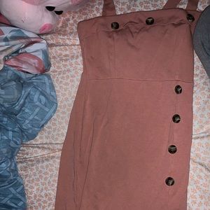 Pink Button Dress